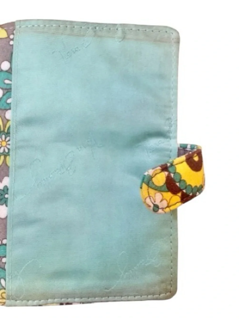 RETIRED ✈️ Vera Bradley Lemon Parfait travel passport wallet ID case - Picture 6 of 9